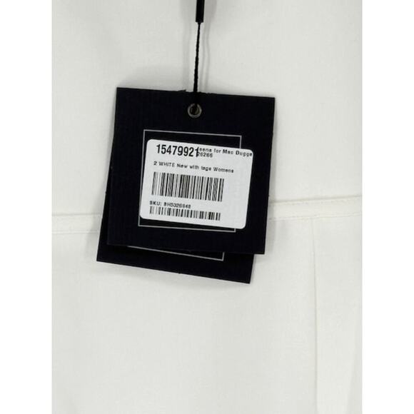 NWT Ieena for Mac Duggal White One Shoulder Jersey Mermaid Gown – Size 2 - Picture 7 of 9